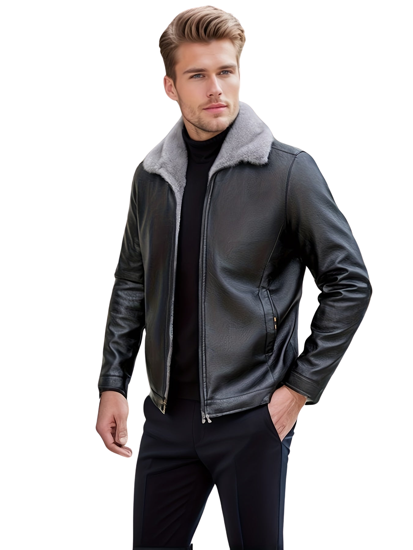 Tender™ | FLEECE-LINED LEATHER JACKET