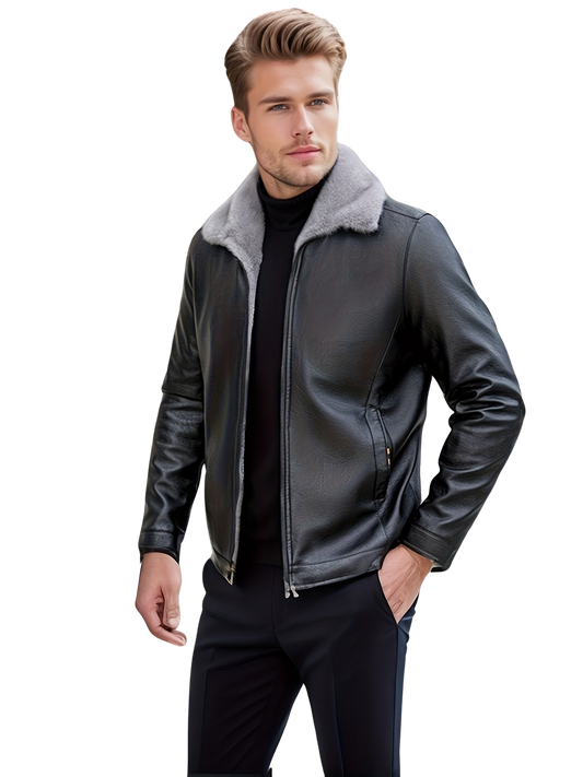 Tender™ | FLEECE-LINED LEATHER JACKET